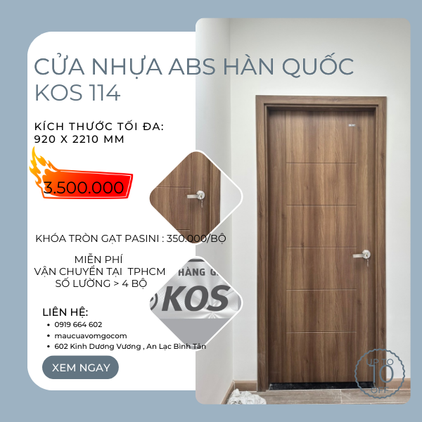 Cửa nhựa ABS Hàn Quốc tại Giá Rai