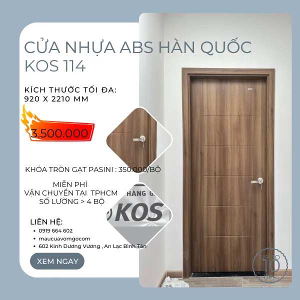 Cửa nhựa ABS Hàn Quốc tại Giá Rai