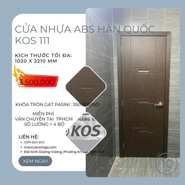 Cửa nhựa ABS Hàn Quốc tại Giá Rai