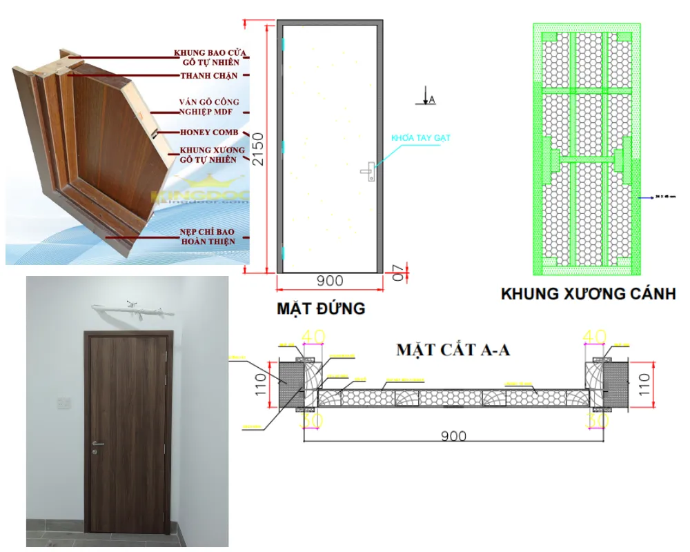 cửa gỗ công nghiệp tại Tiền Giang